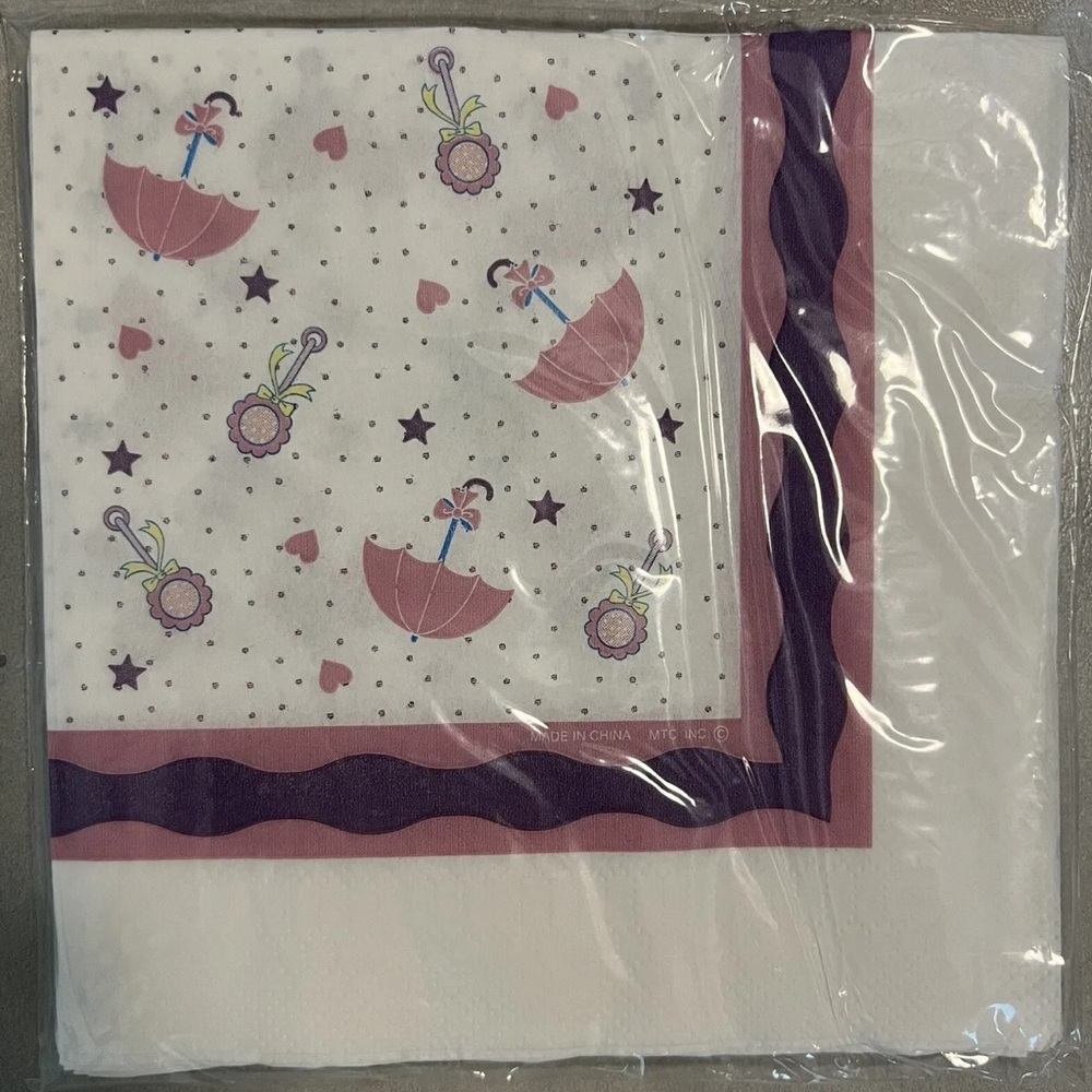 Rainbow Shower  Luncheon Napkins  13" x 13" 16 Count Party Supplies 2 Ply